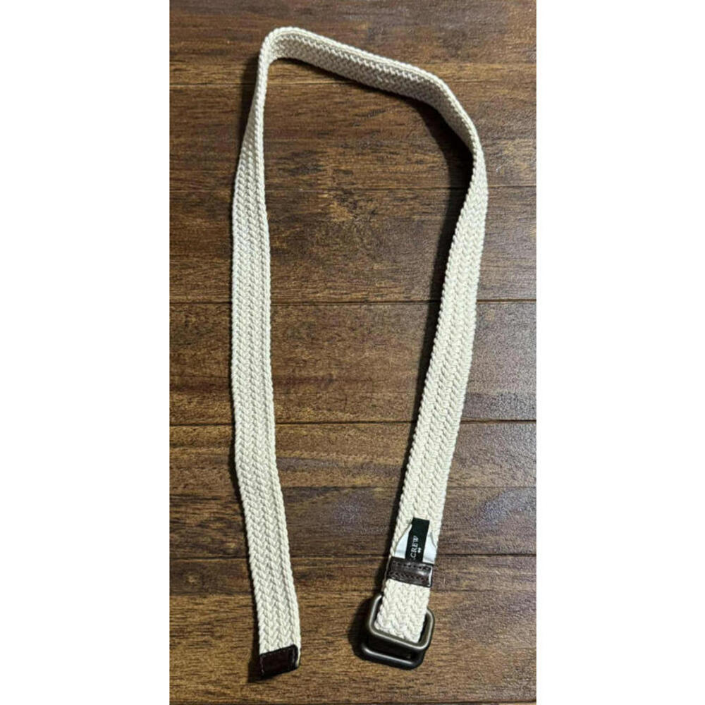 Men's J. Crew White Cotton woven Belt 40 inches long
